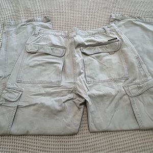 Vintage Y2K Quiksilver 10 Leg Opening Baggy Cargo Pants Size 34x30 Skate Grunge